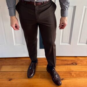 Ralph Lauren Brown Wool Dress Pants